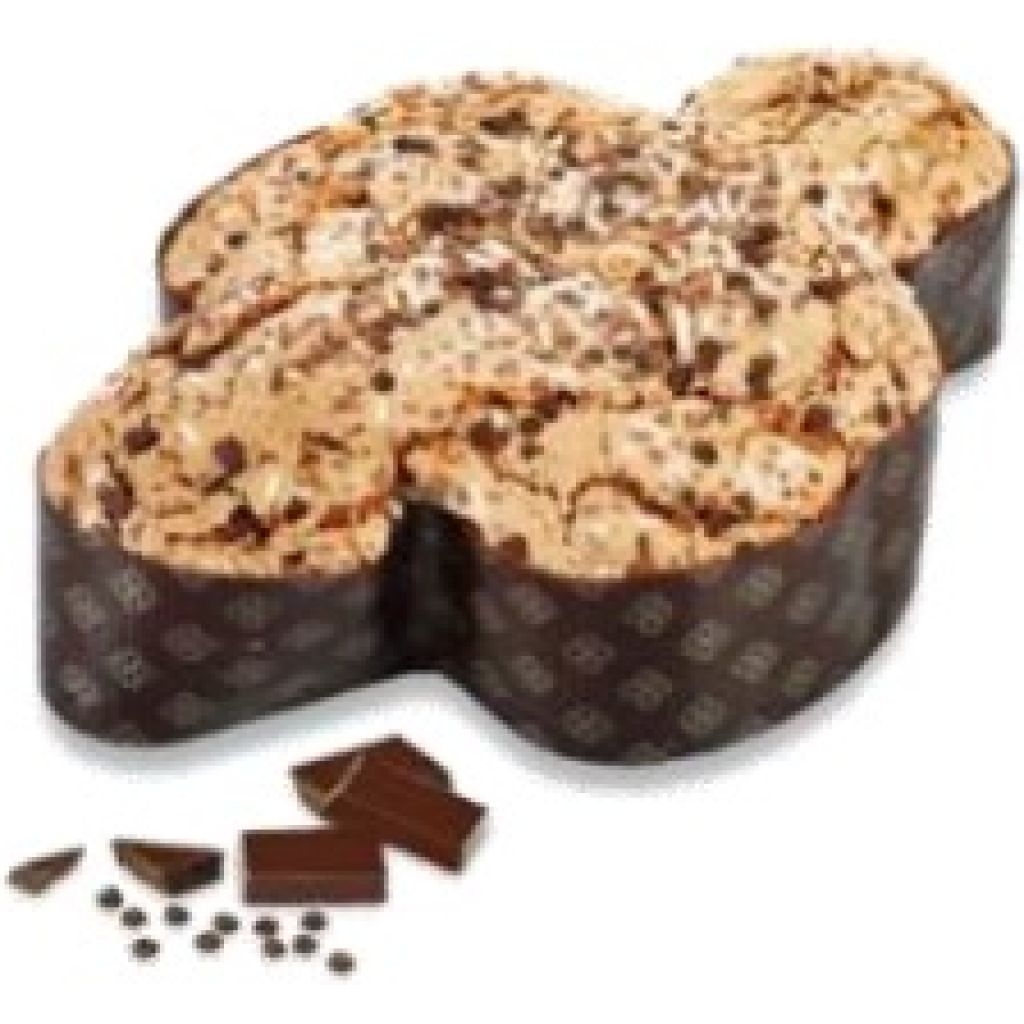 Colomba con gocce di cioccolato in cellophane
