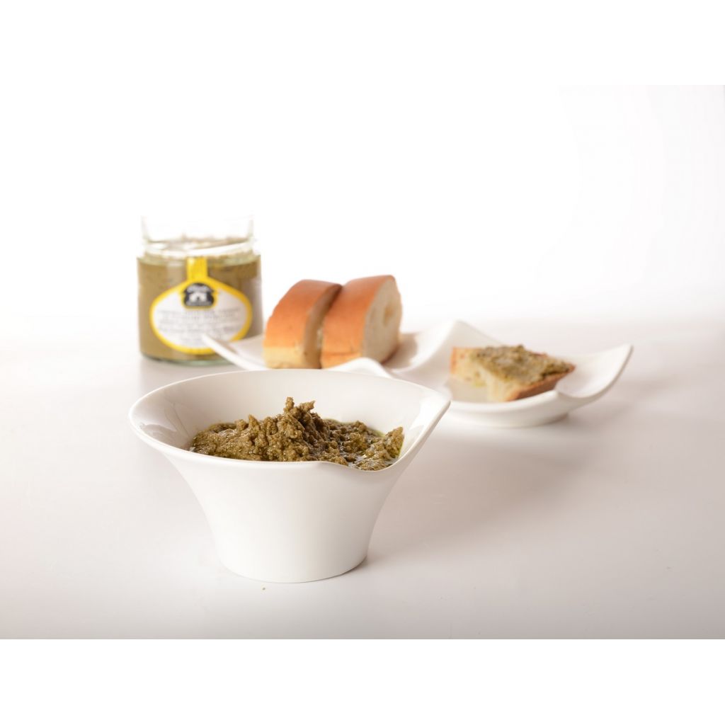 Crema di olive verdi ai funghi porcini - Vaso di vetro da 212 ml