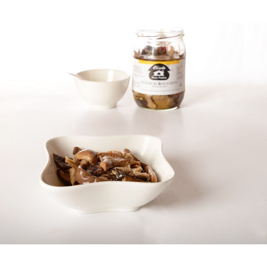 Funghi di Bosco Misti all&rsquo;olio di oliva - Vaso di vetro da 580 ml