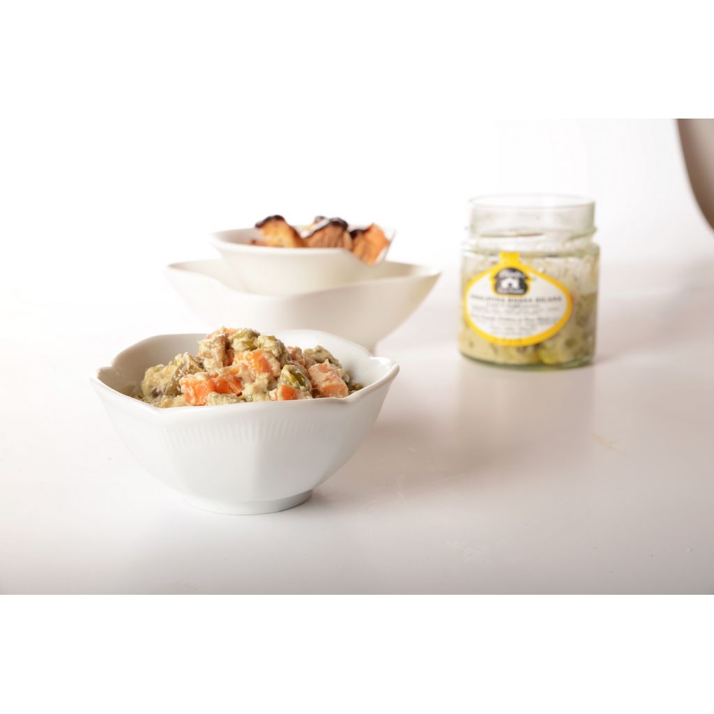 Insalatina russa Silana al pat&eacute; di Funghi Porcini - Vaso di vetro da 212 ml