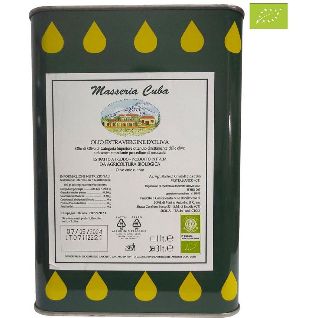 Olio EVO Multicultivar 2023/2024 - 3 L