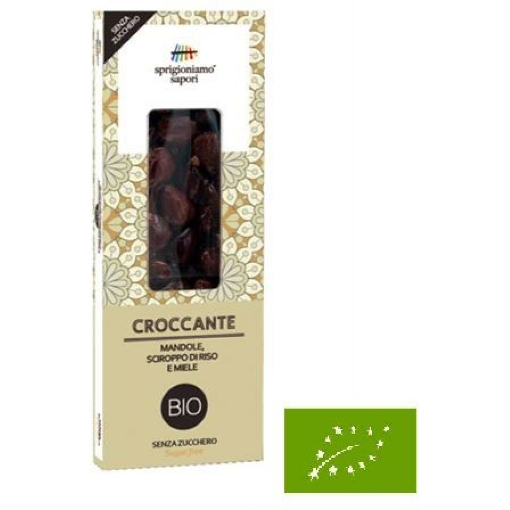 Croccante di mandorla senza zucchero con sciroppo di riso - 80 g