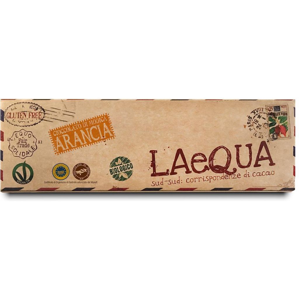 Cioccolata LAeQUA con buccia di arancia BIO - 60 g