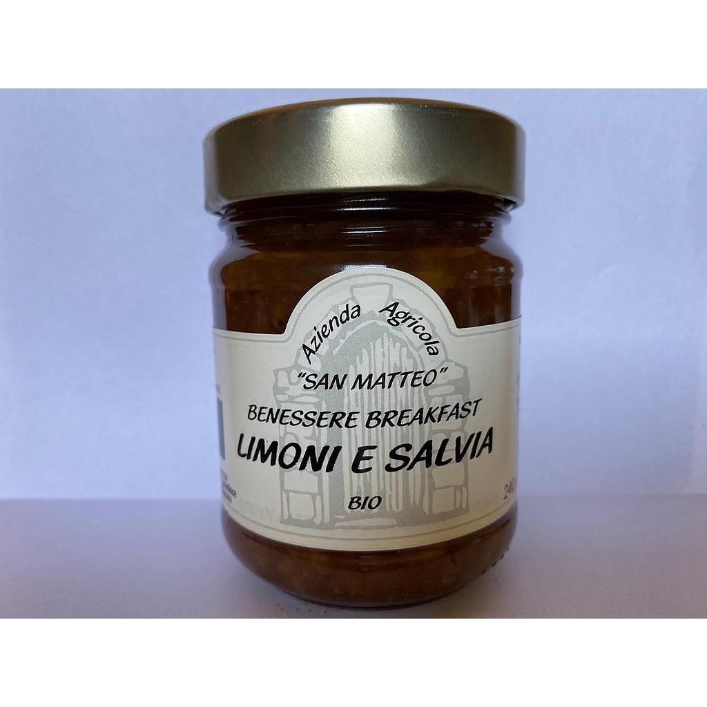Marmellata di LIMONI E SALVIA vaso da 240 gr