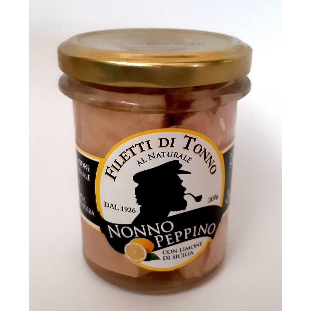 Tonno Alalunga al naturale con limoni di Sicilia - 200 g